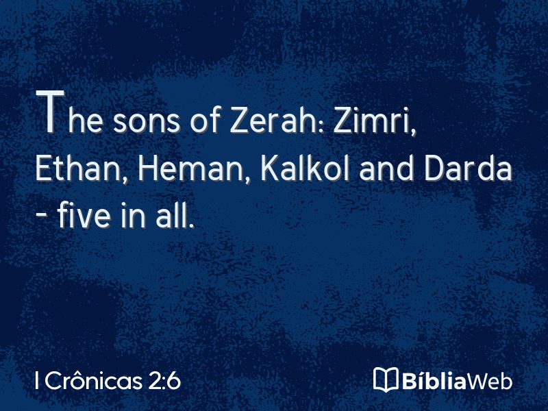 I Crônicas 2:6 em imagem para compartilhar