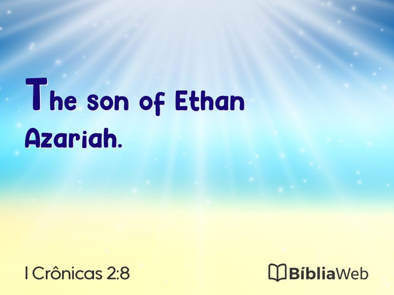I Crônicas 2:8 em imagem para compartilhar