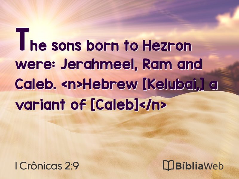 I Crônicas 2:9 em imagem para compartilhar