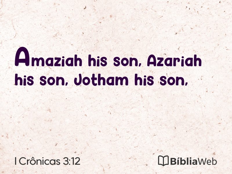 I Crônicas 3:12 em imagem para compartilhar