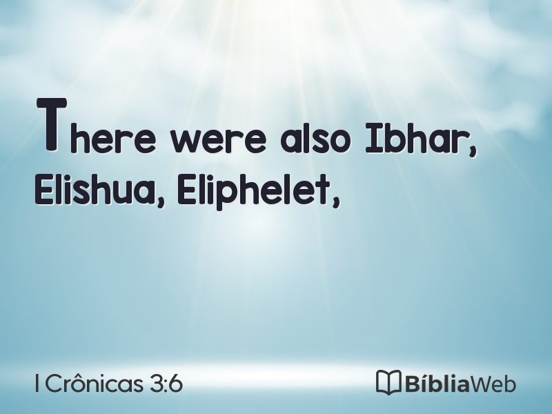 I Crônicas 3:6 em imagem para compartilhar