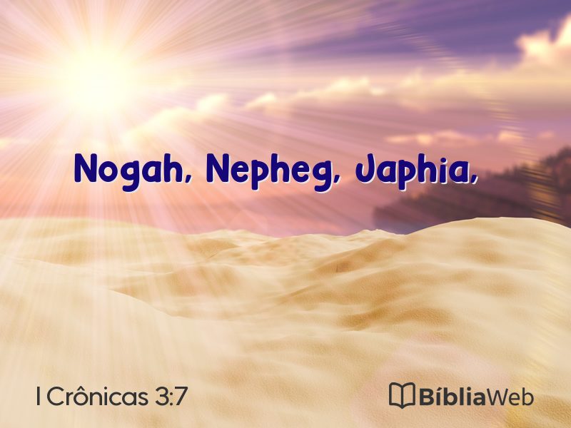 I Crônicas 3:7 em imagem para compartilhar