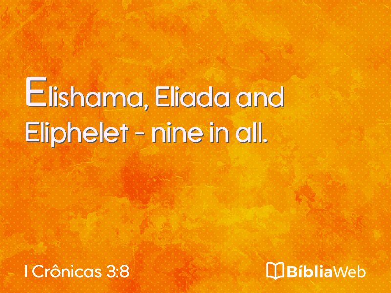 I Crônicas 3:8 em imagem para compartilhar