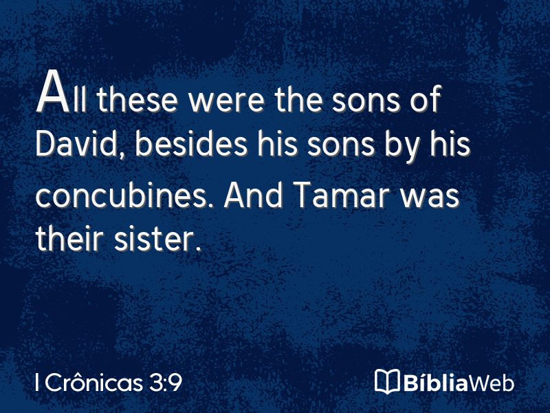 I Crônicas 3:9 em imagem para compartilhar