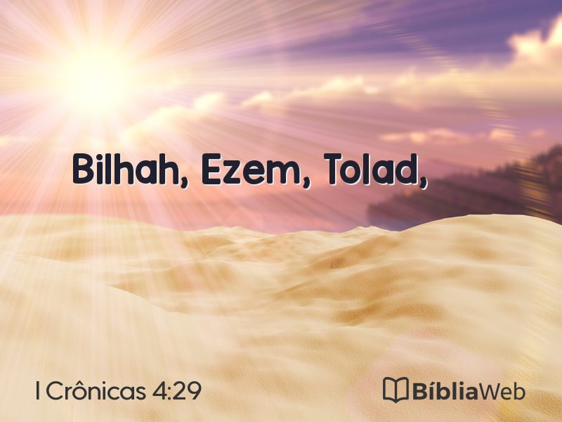 I Crônicas 4:29 em imagem para compartilhar