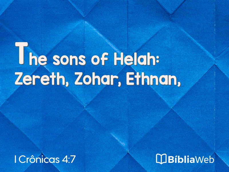 I Crônicas 4:7 em imagem para compartilhar