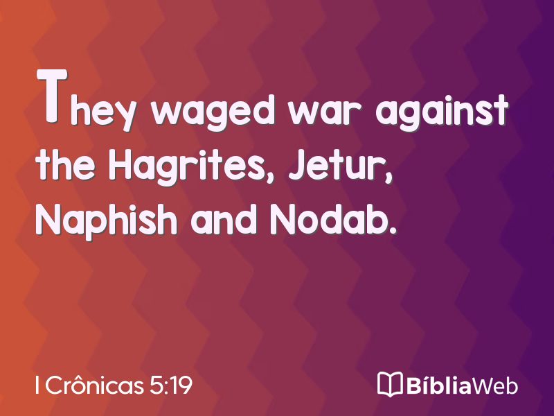 I Crônicas 5:19 em imagem para compartilhar