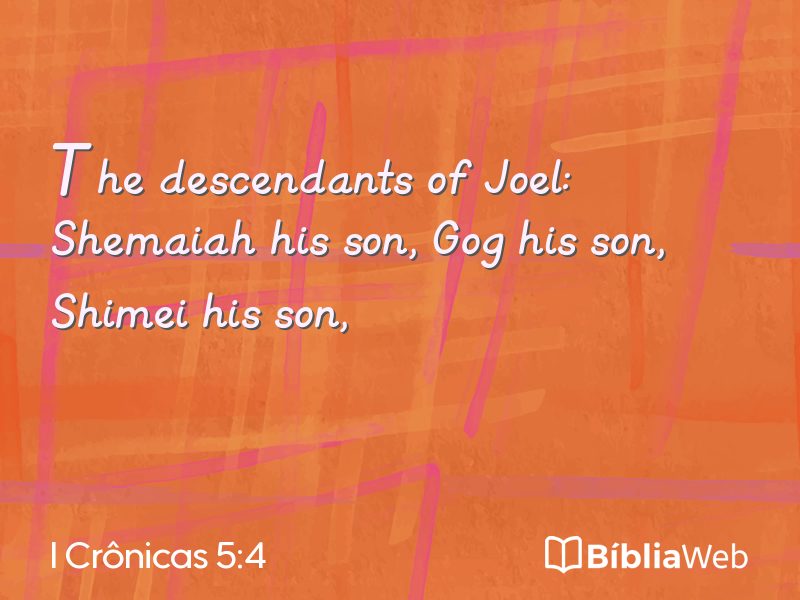I Crônicas 5:4 em imagem para compartilhar