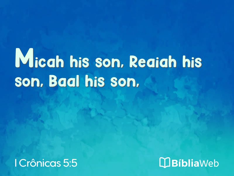 I Crônicas 5:5 em imagem para compartilhar