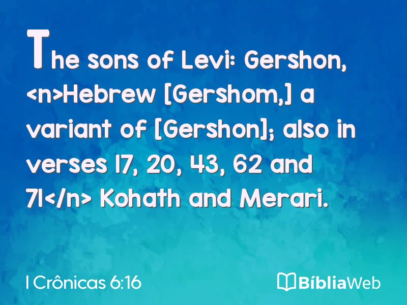 I Crônicas 6:16 em imagem para compartilhar