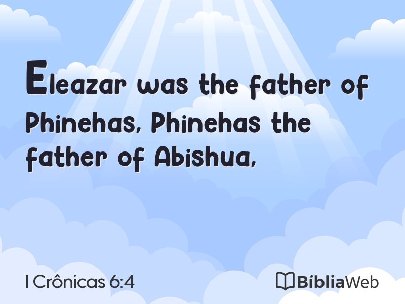 I Crônicas 6:4 em imagem para compartilhar