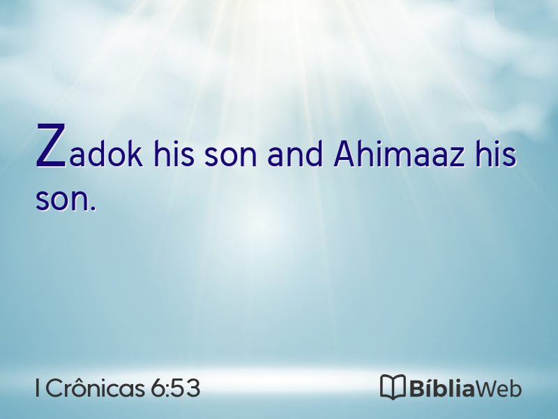 I Crônicas 6:53 em imagem para compartilhar