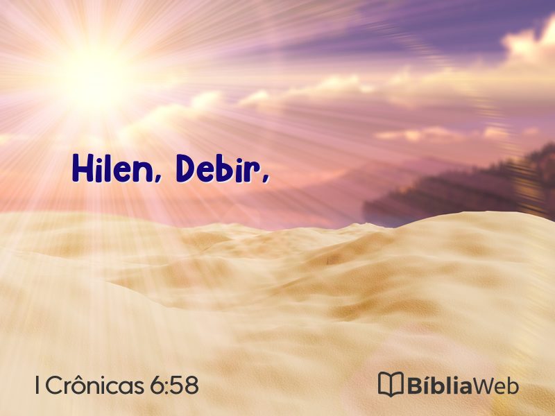 I Crônicas 6:58 em imagem para compartilhar