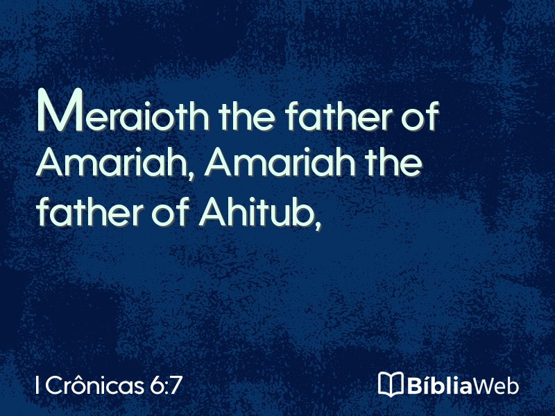 I Crônicas 6:7 em imagem para compartilhar