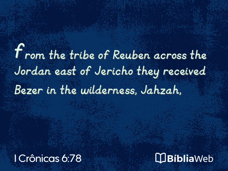 I Crônicas 6:78 em imagem para compartilhar