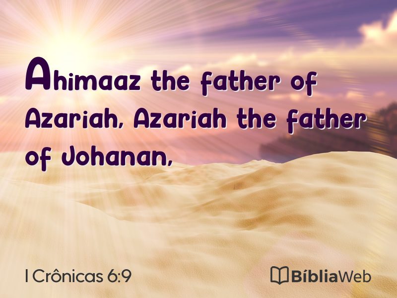I Crônicas 6:9 em imagem para compartilhar