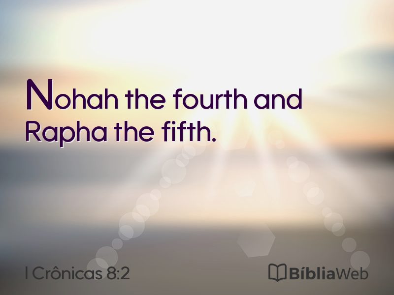 I Crônicas 8:2 em imagem para compartilhar