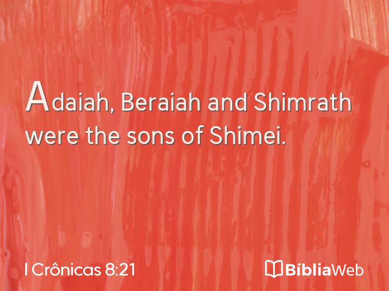 I Crônicas 8:21 em imagem para compartilhar