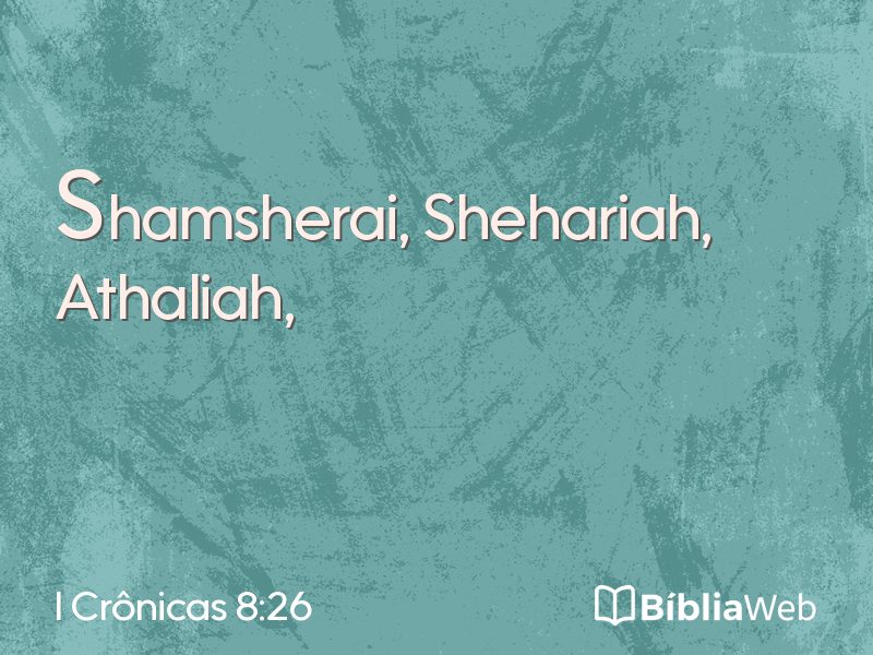 I Crônicas 8:26 em imagem para compartilhar