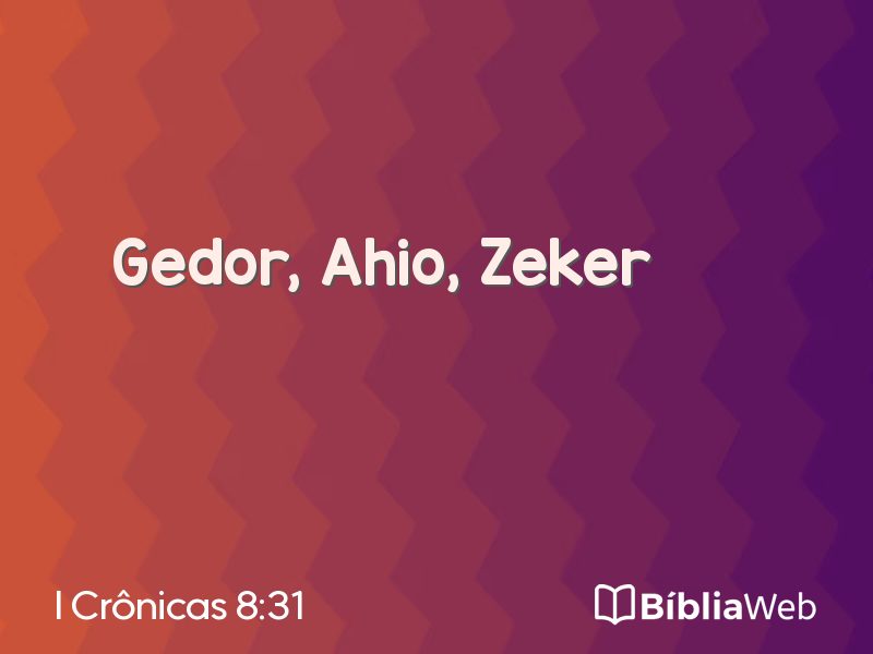 I Crônicas 8:31 em imagem para compartilhar