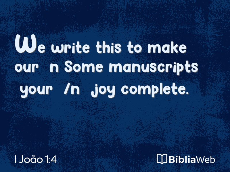 I João 1:4 em imagem para compartilhar