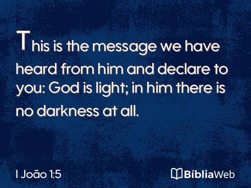 I João 1:5 em imagem para compartilhar
