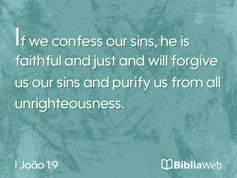 I João 1:9 em imagem para compartilhar