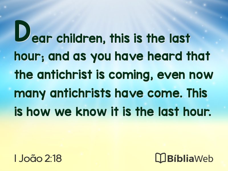 I João 2:18 em imagem para compartilhar
