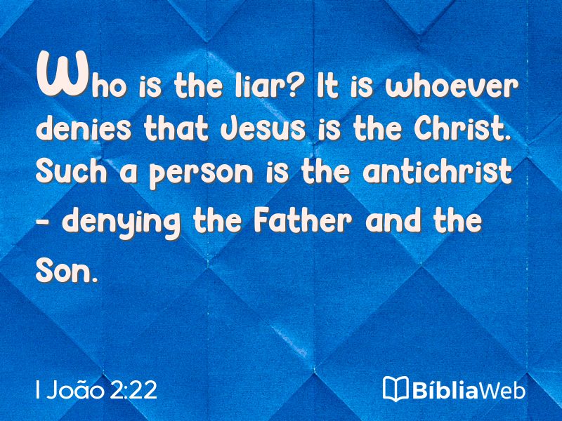 I João 2:22 em imagem para compartilhar