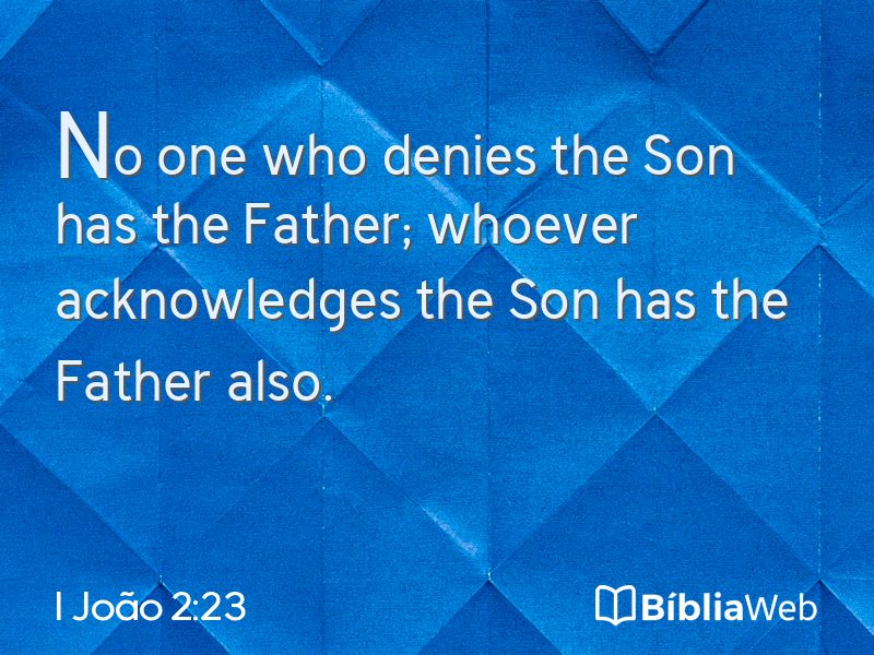 I João 2:23 em imagem para compartilhar