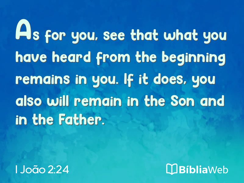 I João 2:24 em imagem para compartilhar