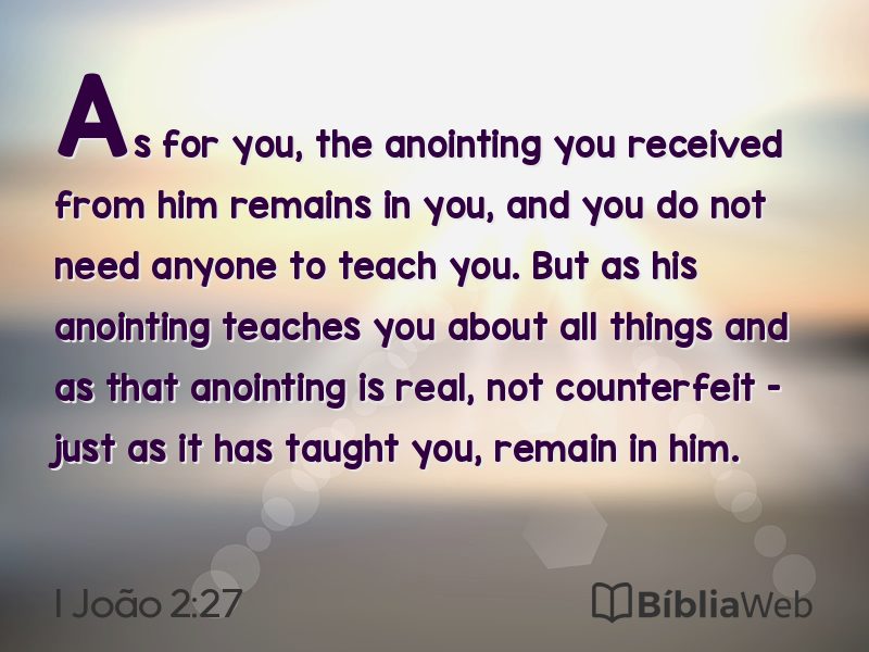 I João 2:27 em imagem para compartilhar