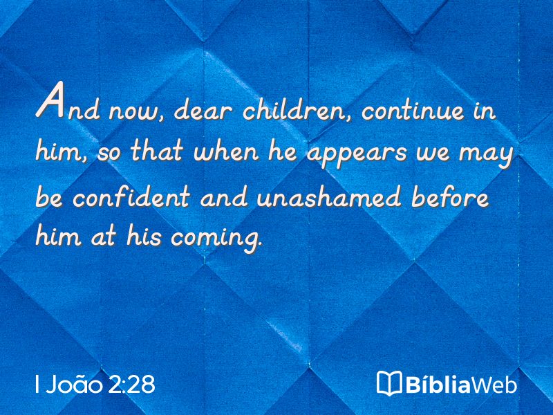 I João 2:28 em imagem para compartilhar