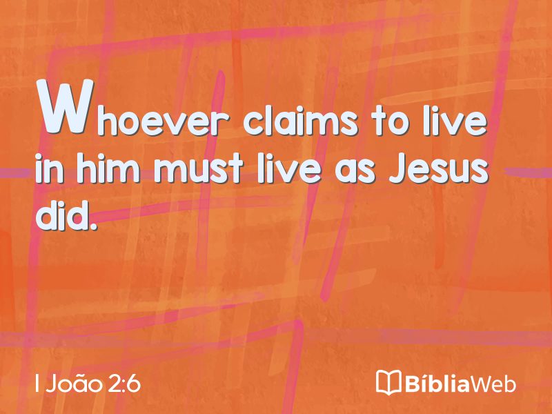 I João 2:6 em imagem para compartilhar