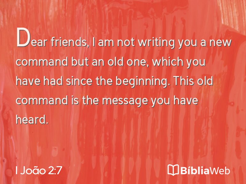 I João 2:7 em imagem para compartilhar