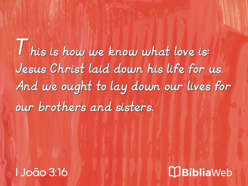 I João 3:16 em imagem para compartilhar