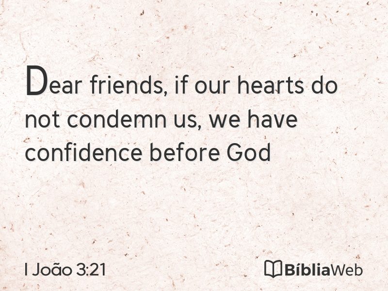 I João 3:21 em imagem para compartilhar
