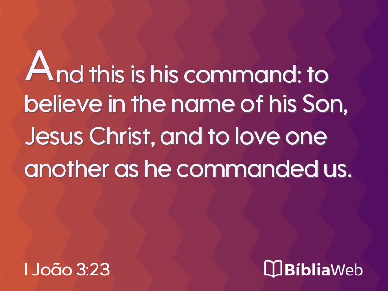 I João 3:23 em imagem para compartilhar