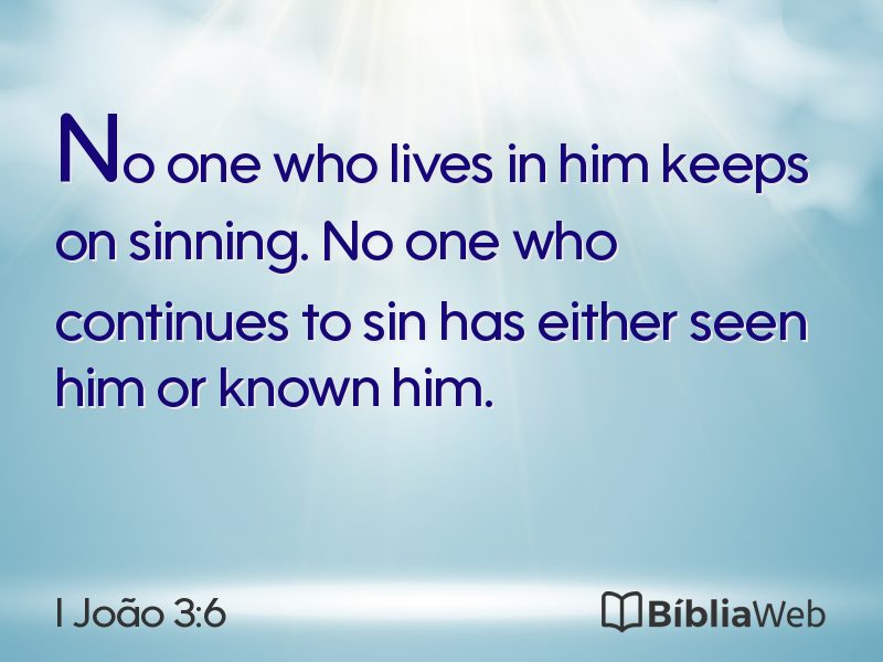 I João 3:6 em imagem para compartilhar