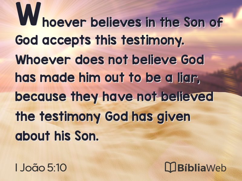 I João 5:10 em imagem para compartilhar