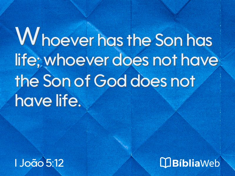 I João 5:12 em imagem para compartilhar