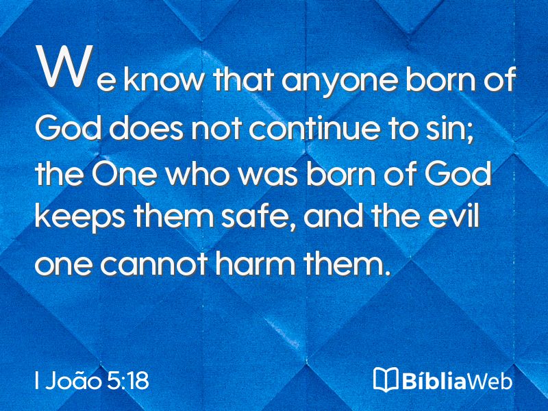 I João 5:18 em imagem para compartilhar