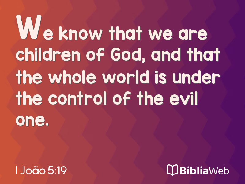 I João 5:19 em imagem para compartilhar