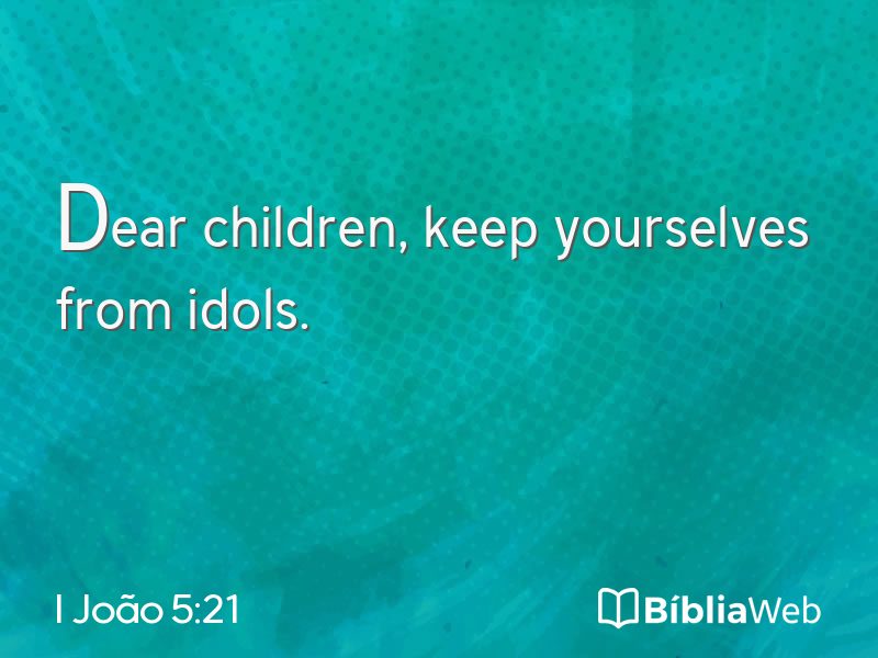 I João 5:21 em imagem para compartilhar
