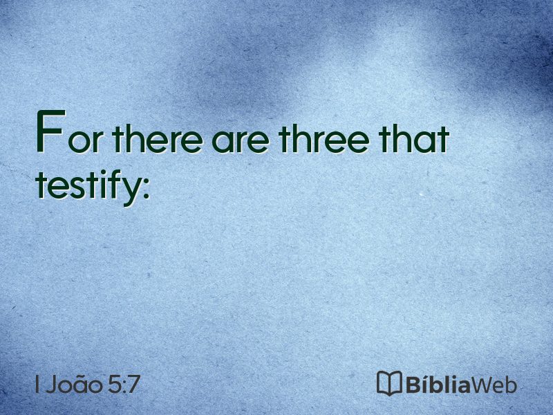 I João 5:7 em imagem para compartilhar