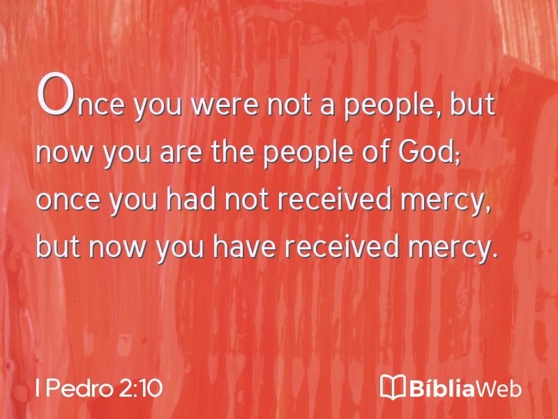I Pedro 2:10 em imagem para compartilhar