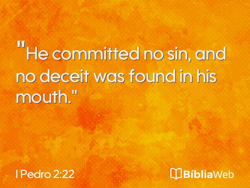 I Pedro 2:22 em imagem para compartilhar