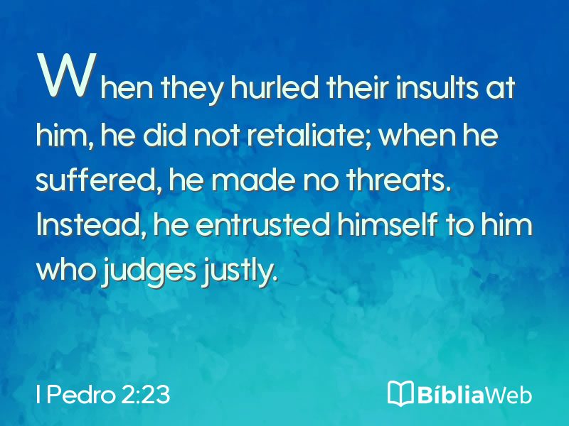 I Pedro 2:23 em imagem para compartilhar