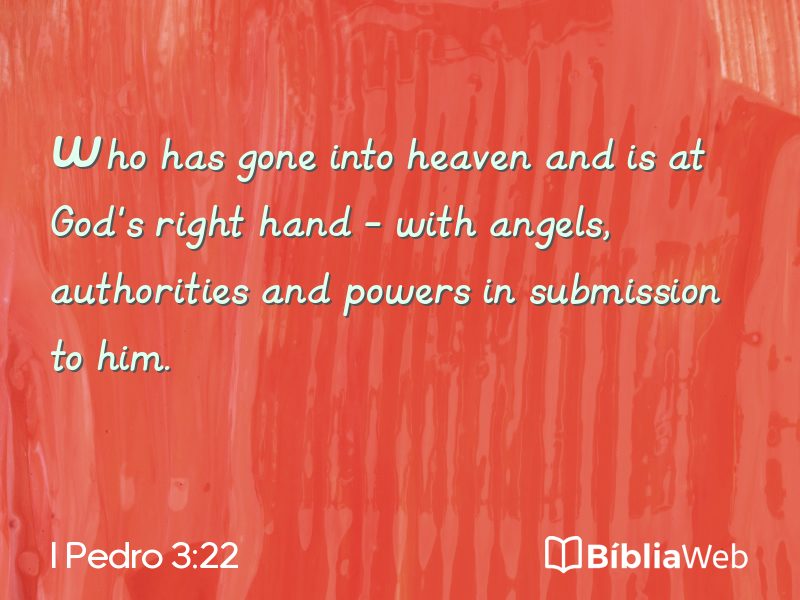 I Pedro 3:22 em imagem para compartilhar