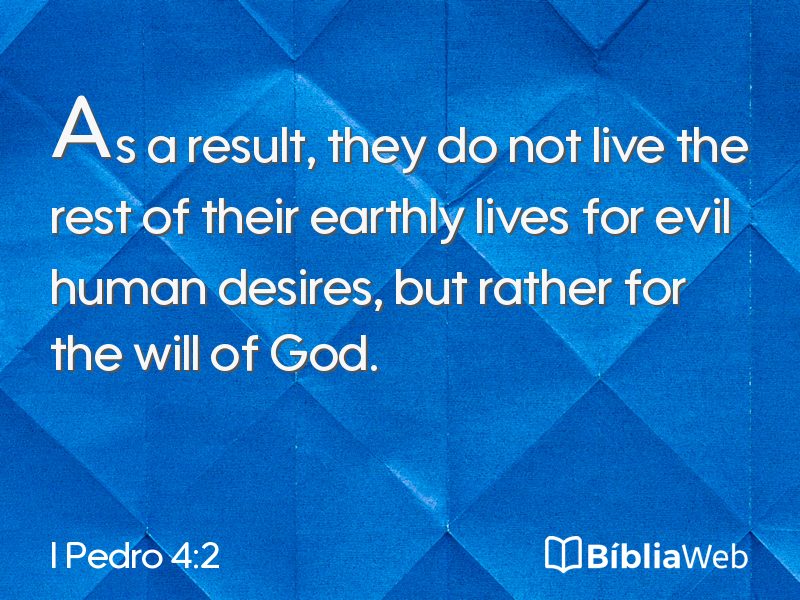 I Pedro 4:2 em imagem para compartilhar